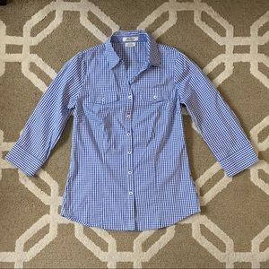 Brand New - Blue and white Check Blouse.
